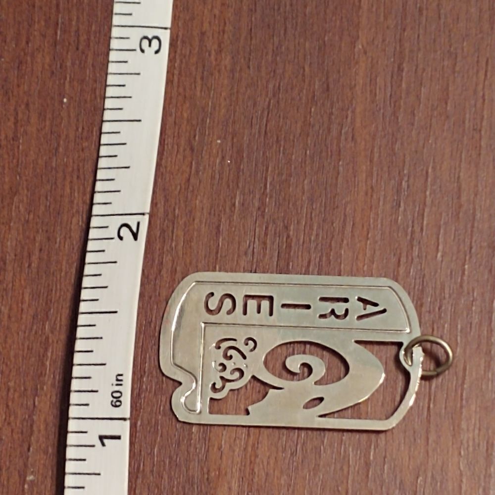 2 for $20 VTG Boho Aries Zodiac Gold Toned Pendant - Picture 7 of 7
